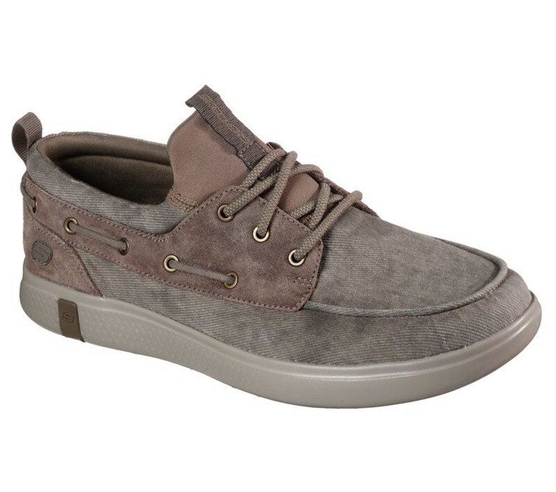 Skechers Glide Ultra - Denalmo - Mens Boat Shoes Dark Grey [AU-RS9039]